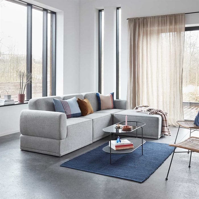 Modulsofa 3-personers med Puf i Grå