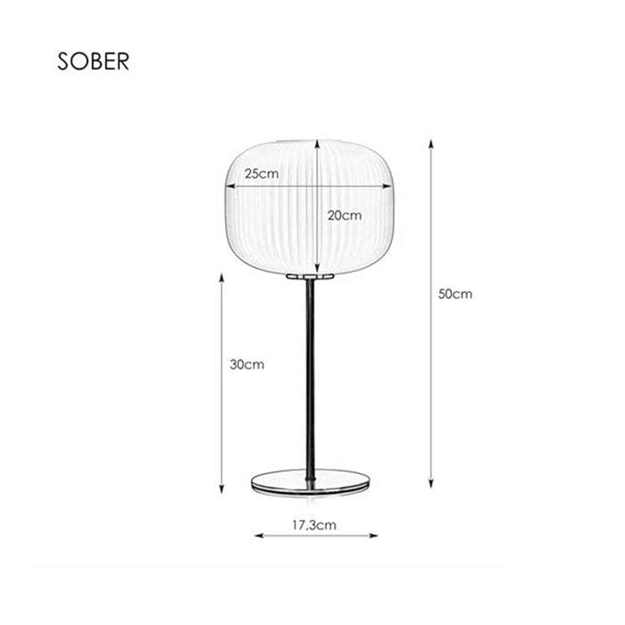 Bordlampe Sober i Messing / Hvid