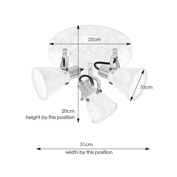 Loftlampe Alton Hvid