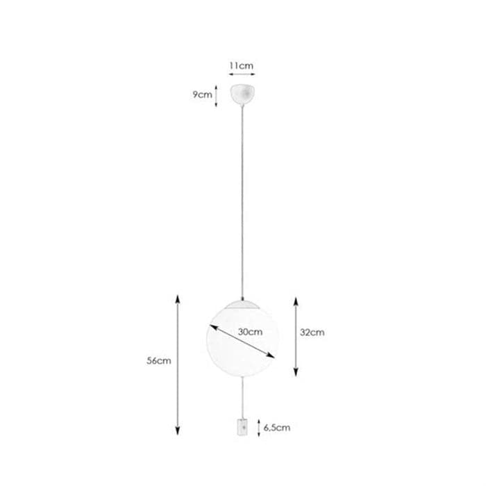 Loftlampe Here Sort/Hvid