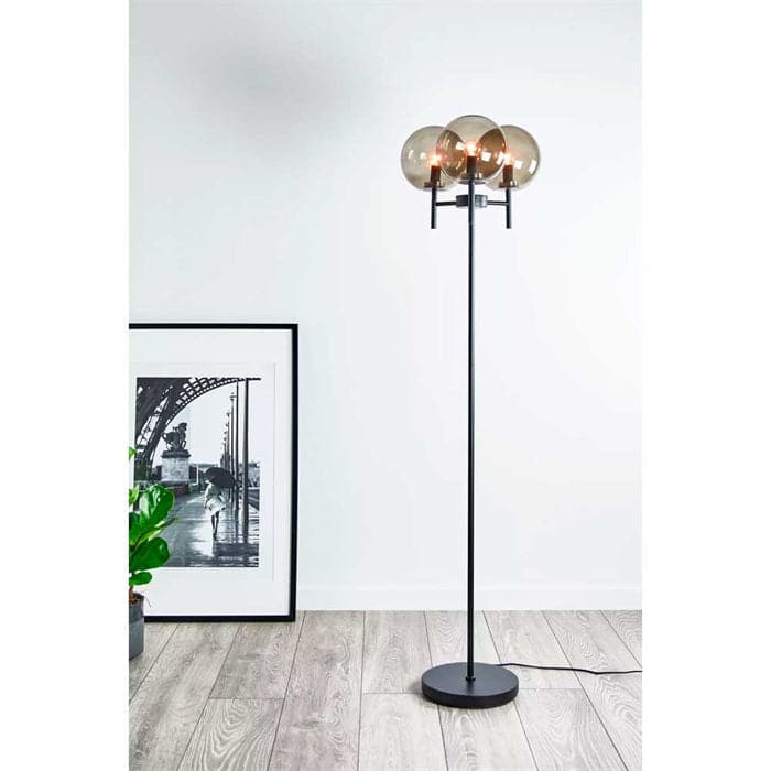 Gulvlampe Crown Sort