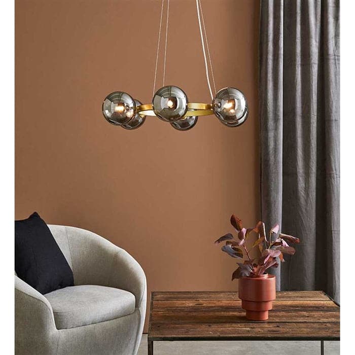 Loftlampe Circle Messing / Smoked
