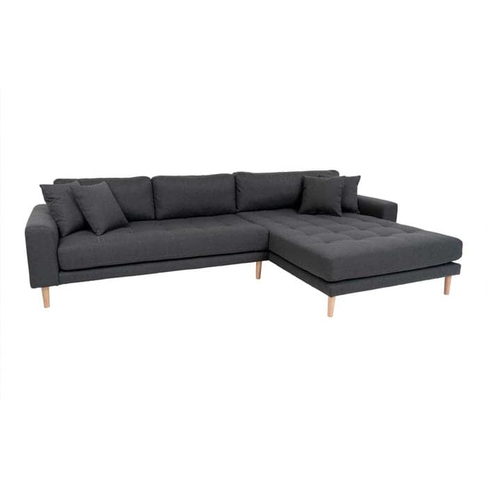 Lido 3-personers sofa med chaiselong Højre - Mørkegrå