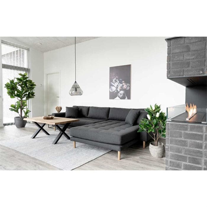 Lido 3-personers sofa med chaiselong Højre - Mørkegrå