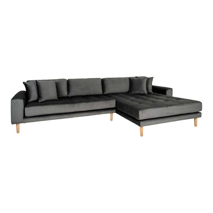 Lido Chaiselong Sofa - Mørkegrå - Skrå