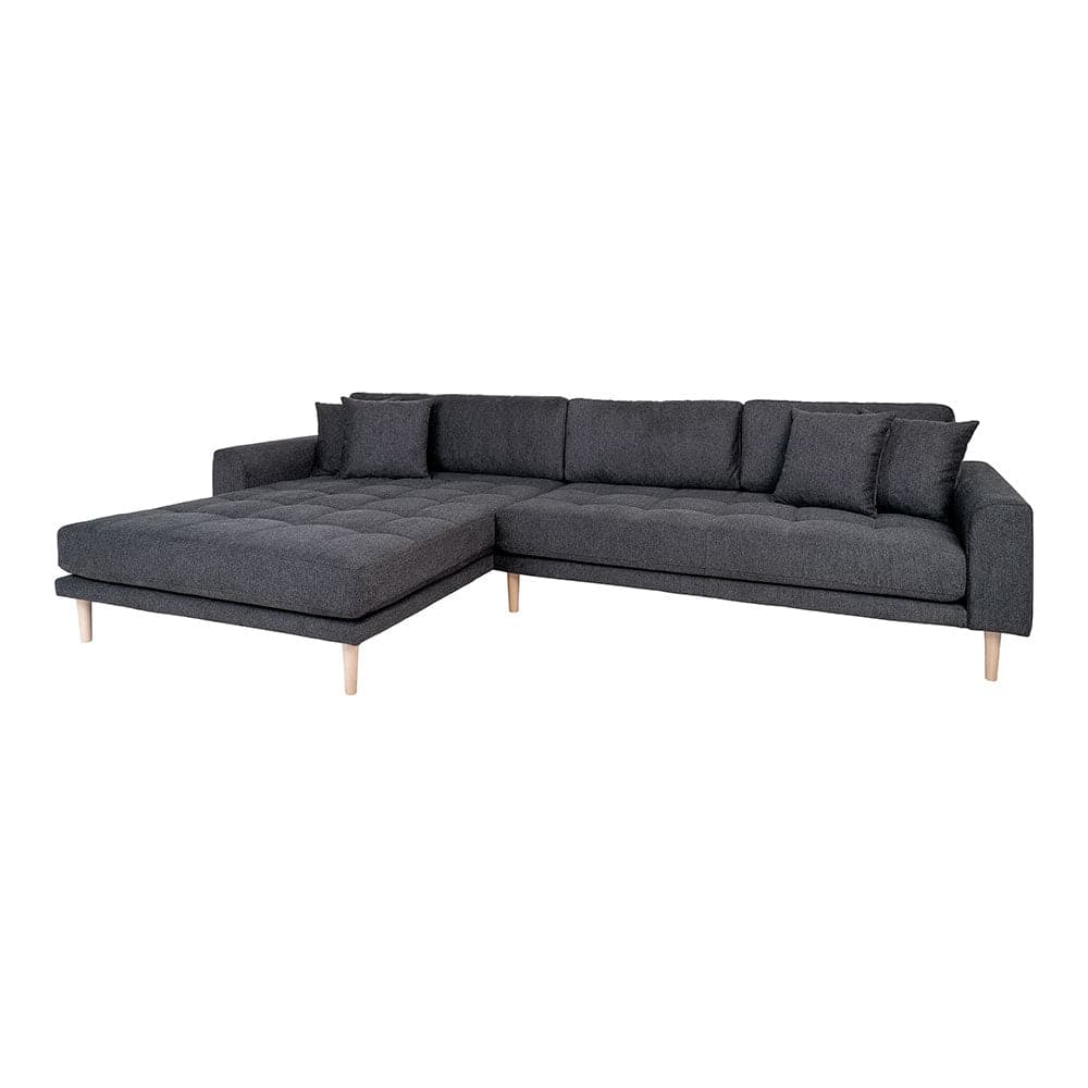 Lido 3-personers sofa med chaiselong venstre - Møkegrå