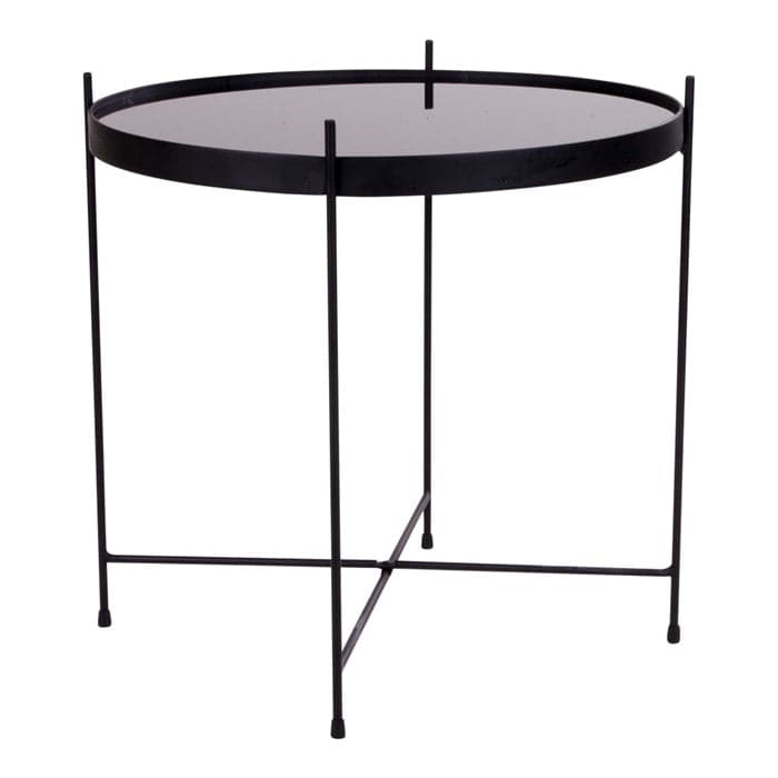 Rundt Sofabord model Venezia Ø48 cm - sort