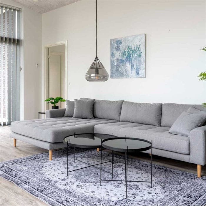 Rundt Sofabord model Venezia Ø48 cm - sort