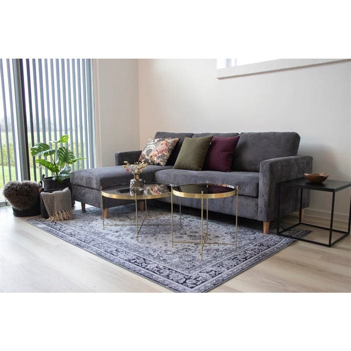 Rundt Sofabord model Venezia Ø48 cm messing kant