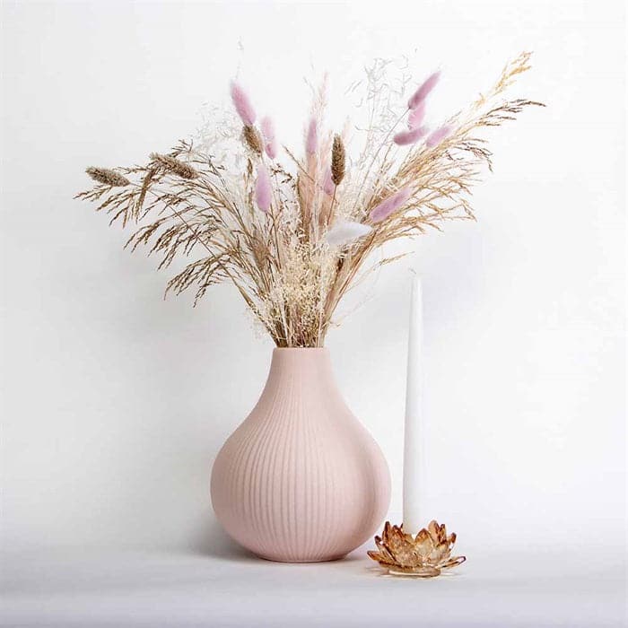 Kera vase i lys rosa