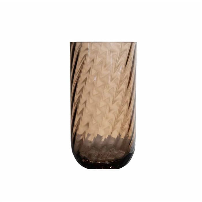 Meadow Swirl Cylinder Vase - Medium Topaz