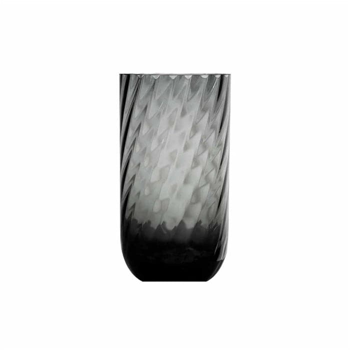 Meadow Swirl Cylinder Vase - Grey Medium