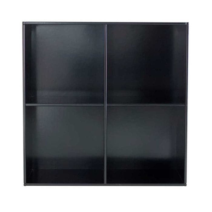 Reol med 4 rum, Dybde 34 cm, Sort fra Kidi - Square Reolen