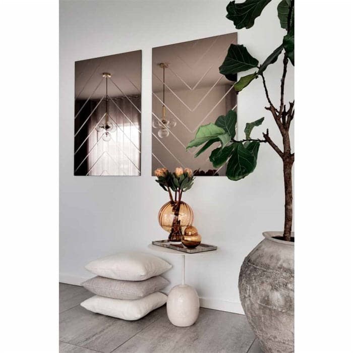 Herringbone Spejl Small - Clear
