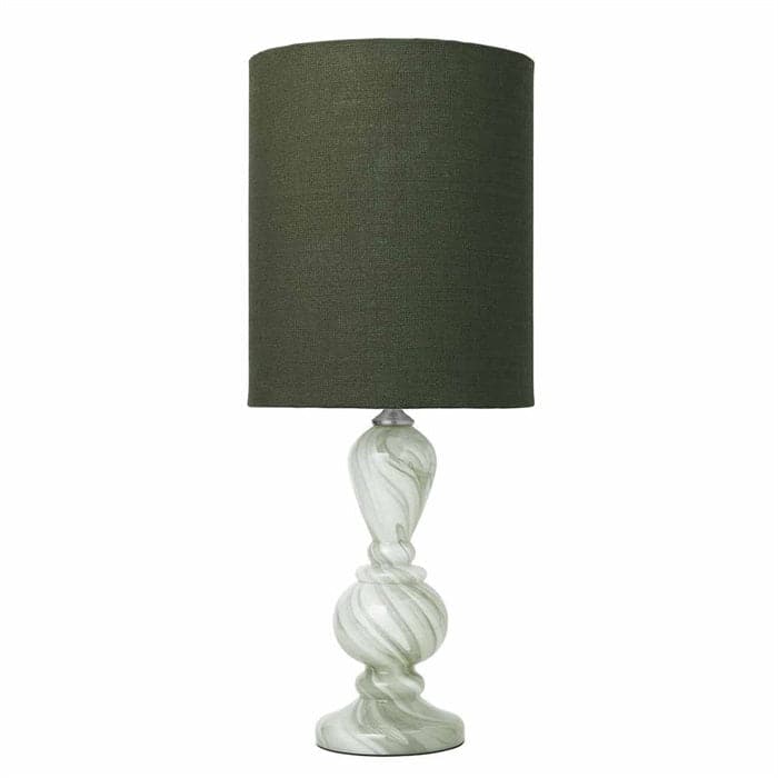 Christine Swirl Lampe - Seagrass m. Army Lampeskærm