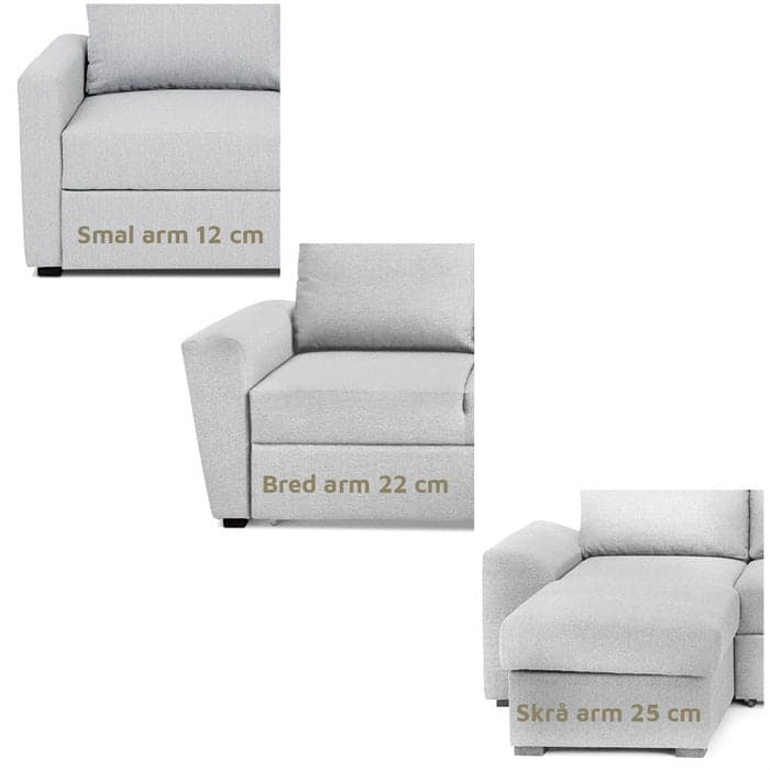 Sovesofa Torino LUX med Open-end højre