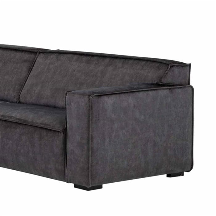 Comfy Hjørnesofa -mørkegrå velour