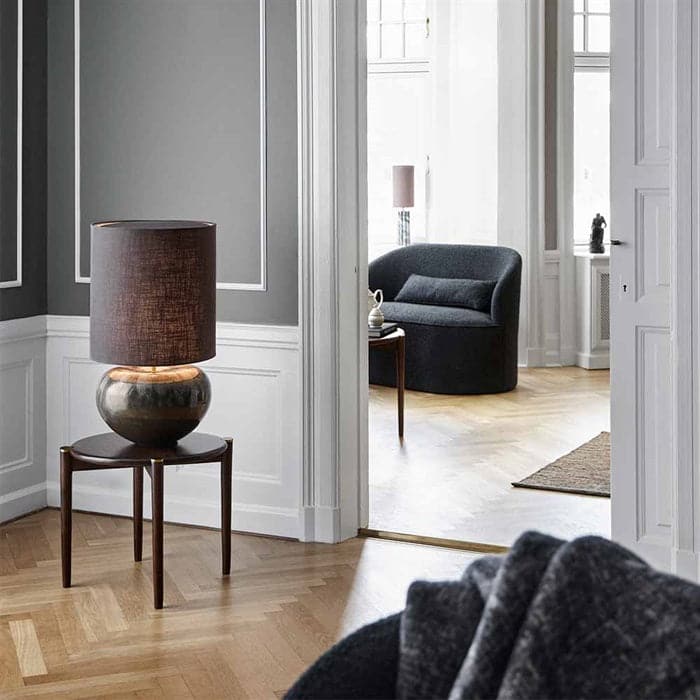 Ena Bordlampe Med Skærm I taupe