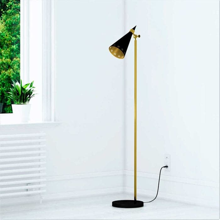 Gulvlampe Hexx i Sort og Guld