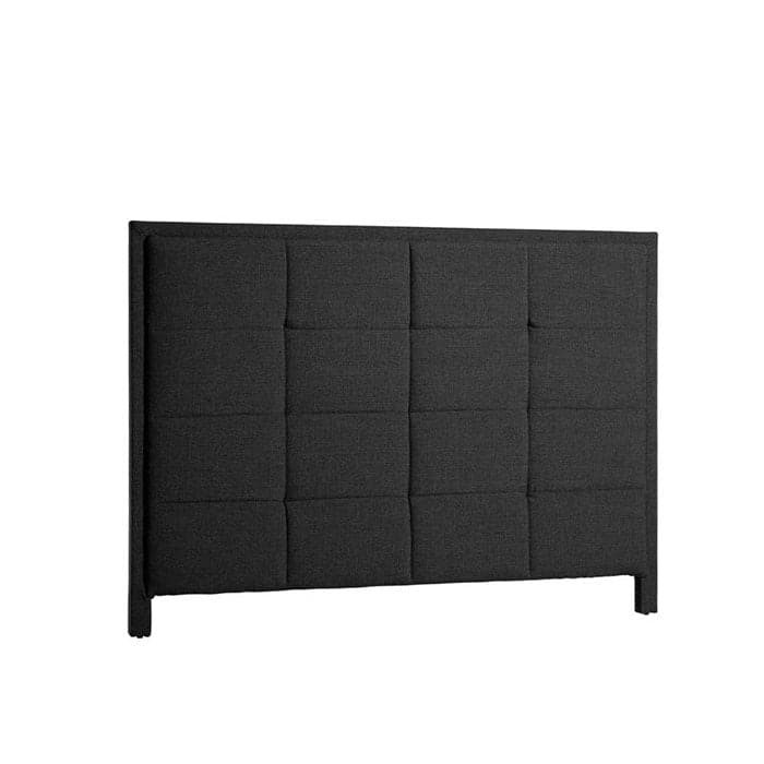 Sengegavl 180 cm Model Supreme Quiltet Tern 180x120x10 cm - Sort