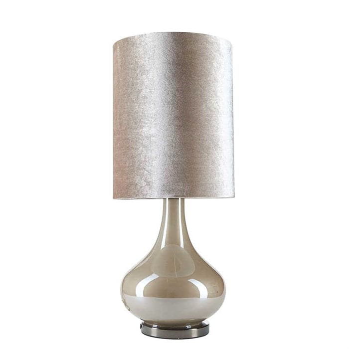 Margit Brandt bordlampe med velour skærm - Beige