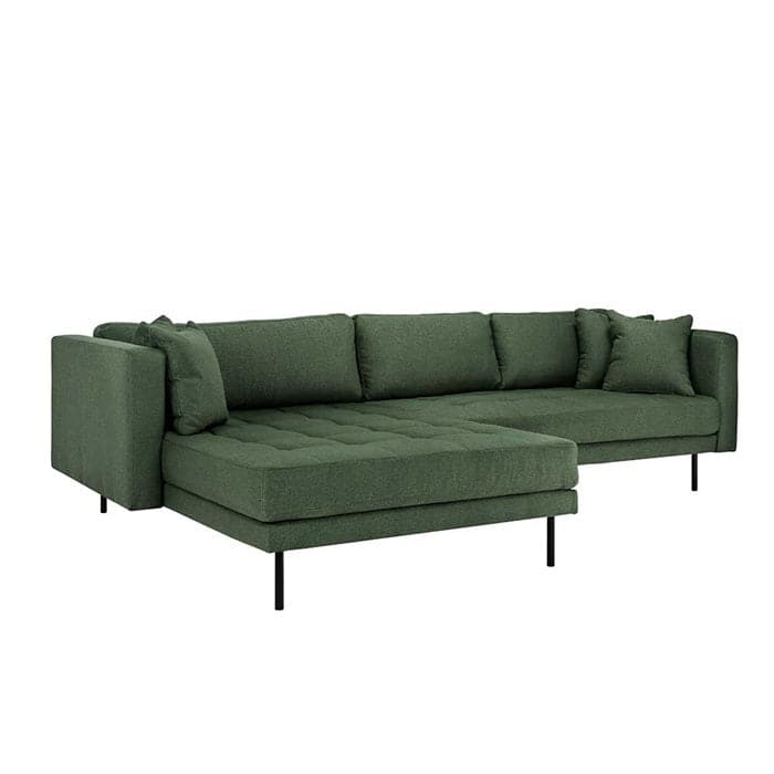 Matteo 3 personers sofa med (vendbar) Chaiselong venstre - Grøn