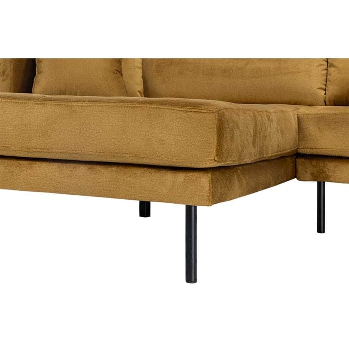 Matteo 3 personers sofa med (vendbar) Chaiselong Venstre - Gul Velour