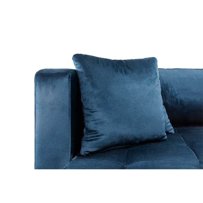Matteo 3 personers sofa med (vendbar) Chaiselong venstre - Blå Velour