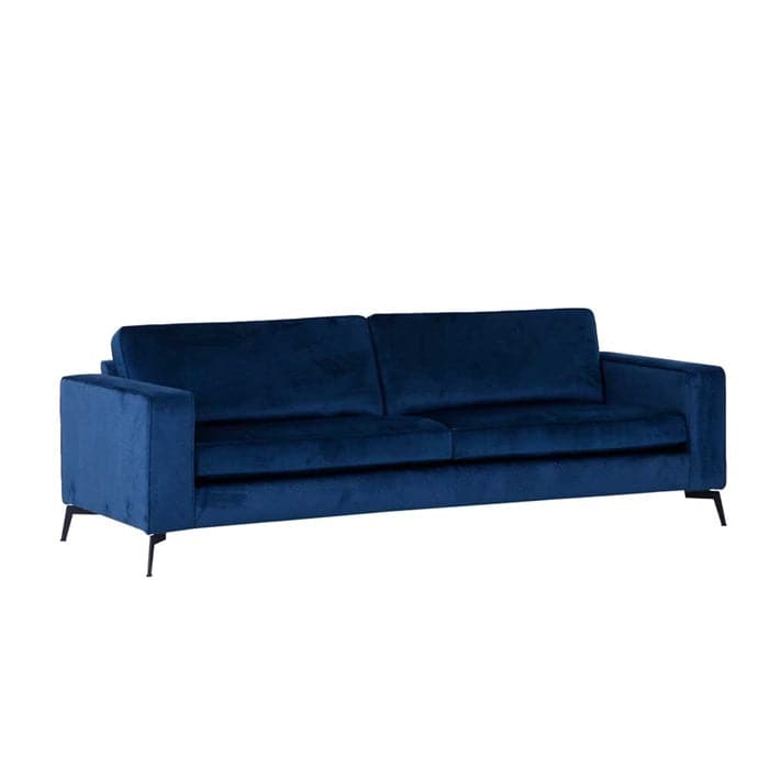 Odense 3-personers Sofa blå Velour