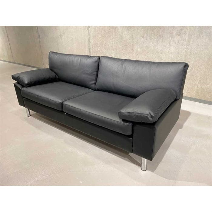Oregon 3-personers Sofa i Sort Læder