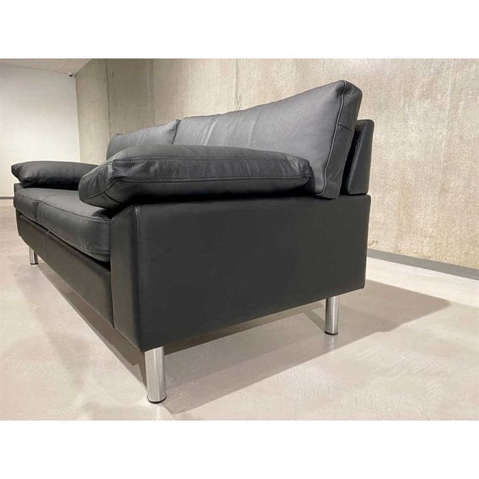 Oregon 3-personers Sofa i Sort Læder
