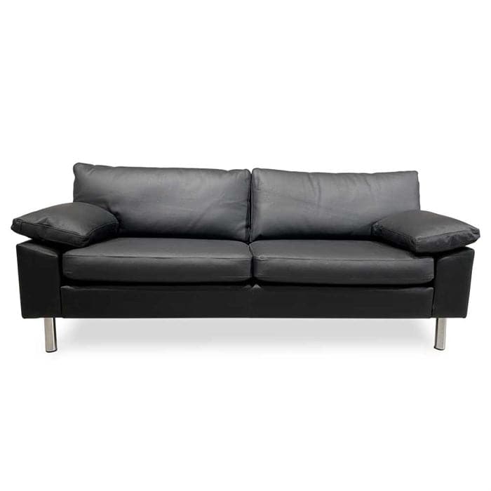 Oregon 3-personers Sofa i Sort Læder