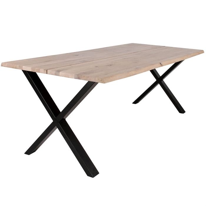 Plankebord 240 cm Curve i massiv Hvid Olieret Egetræ
