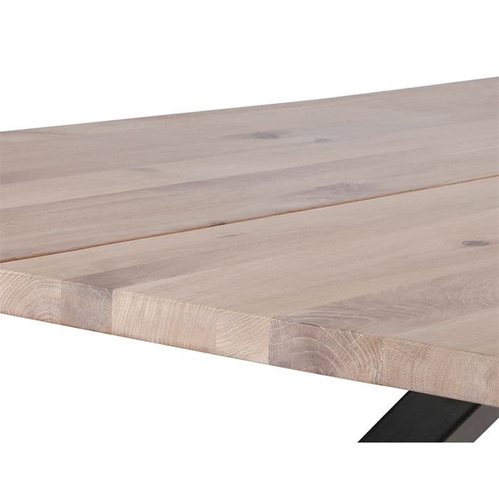 Plankebord 180 cmCurve i massiv Hvid Olieret Egetræ