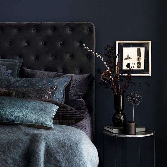 Sengegavl 180 cm Maria i Antracit velour fra Cozy Living