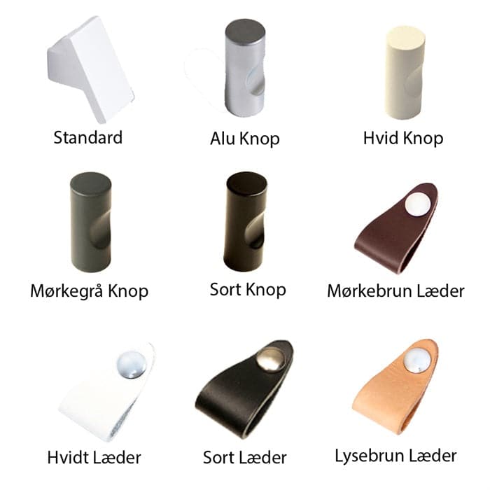 Square Reolen Sort reol med glas top-plade og låger