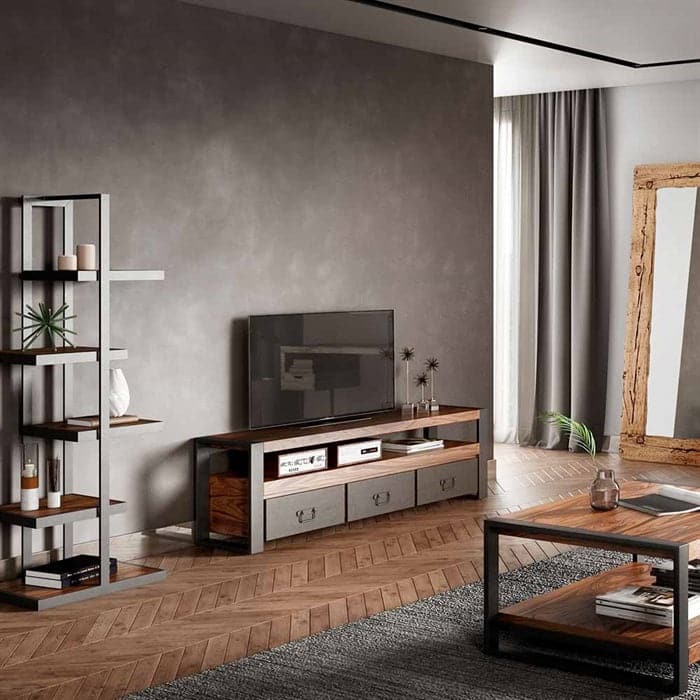 TV-Bord Loft 155 cm i massiv Rosentræ