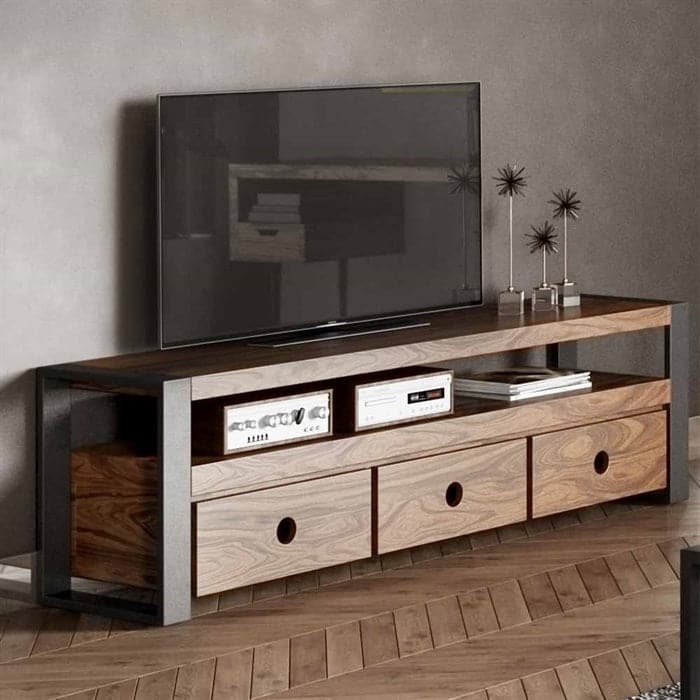 TV-Bord Loft 155 cm i massiv Rosentræ