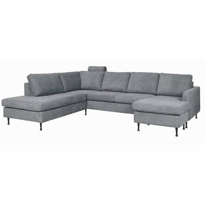 Dublin U-Sofa med Chaiselong Højre -Grå