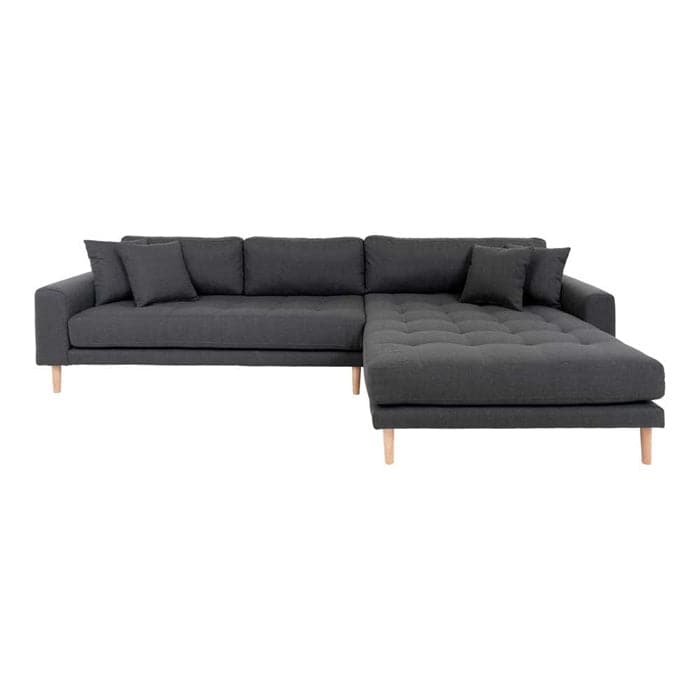 Lido 3-personers sofa med chaiselong Højre - Mørkegrå