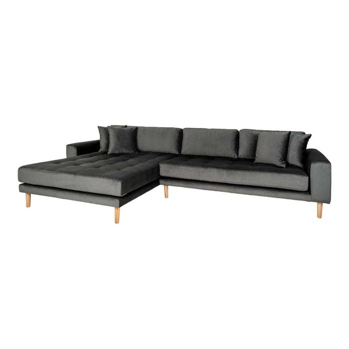 Lido Chaiselong Sofa - Mørkegrå - Skrå