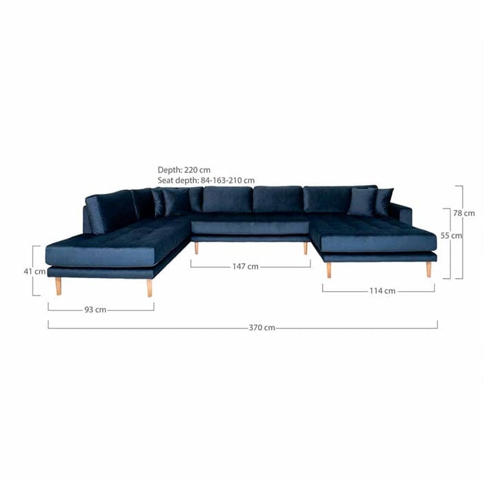 Lido u-sofa open-end venstre