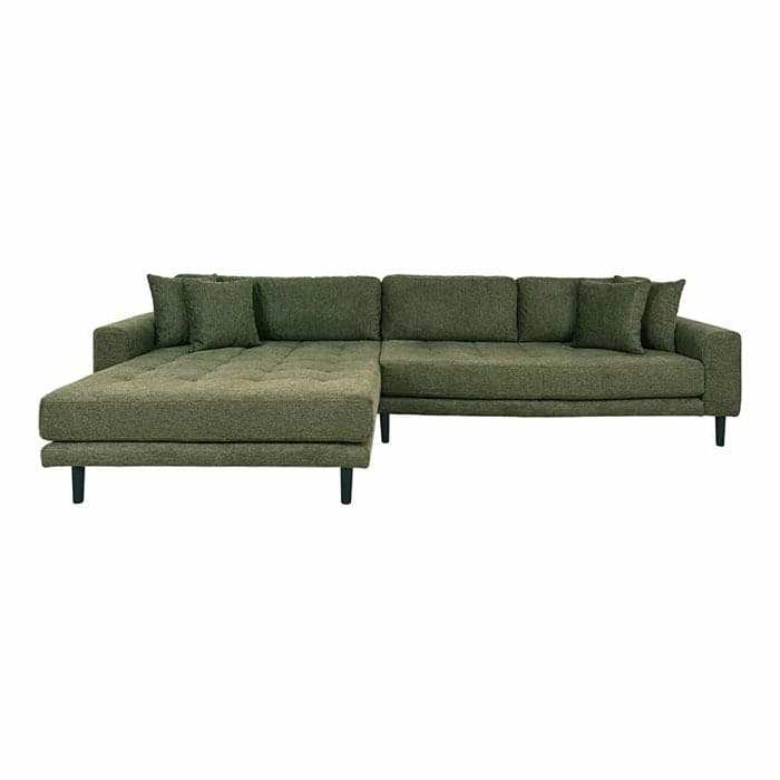 Lido 3-personers sofa med chaiselong venstre - Olivengrøn
