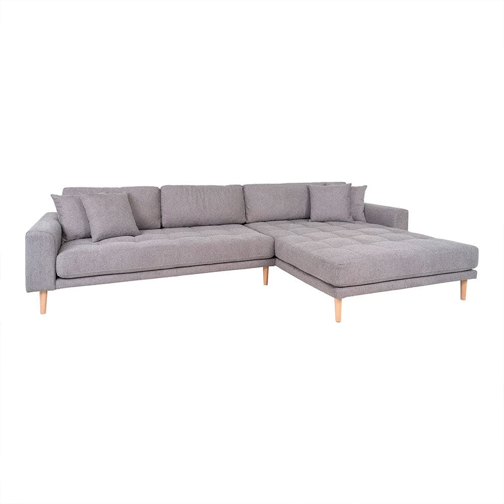 Lido 3-personers sofa med chaiselong højre - Lysegrå