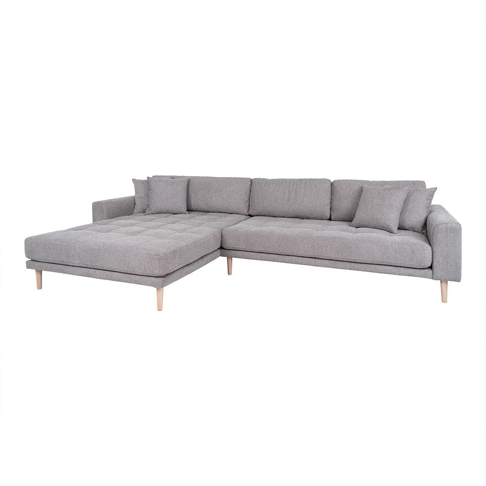 Lido 3-personers sofa med chaiselong venstre - Lysegrå