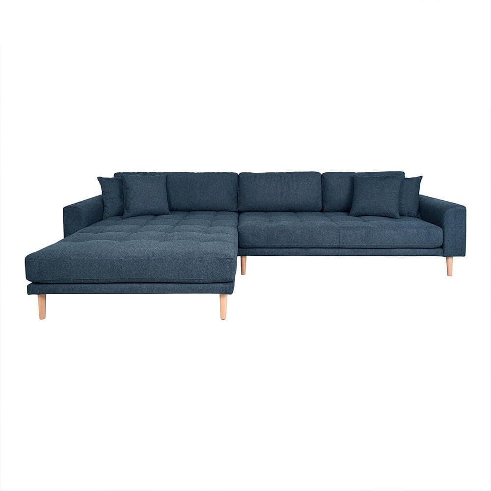 Lido 3-personers sofa med chaiselong venstre - Møkeblå