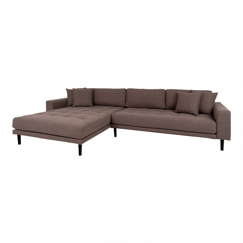 Lido 3-personers sofa med chaiselong venstre - Brun