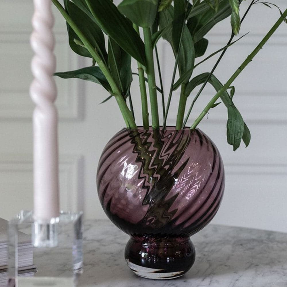 Meadow Swirl Vase - Small Plum