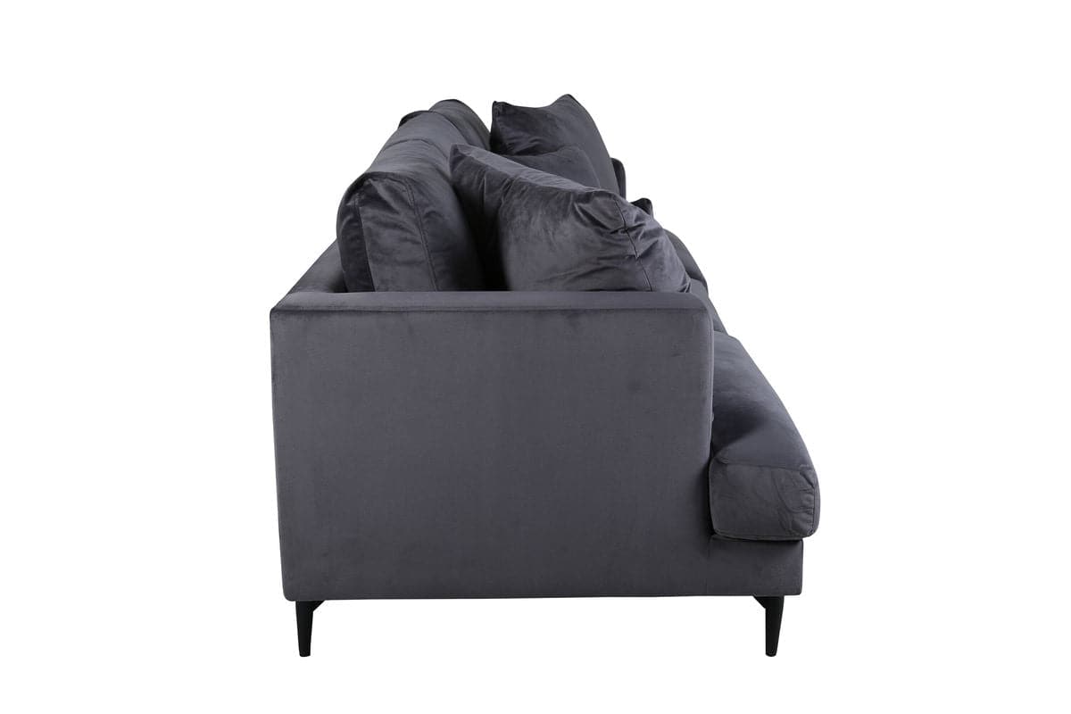 Sofia 3. personers Sofa -Mørkegrå Velour