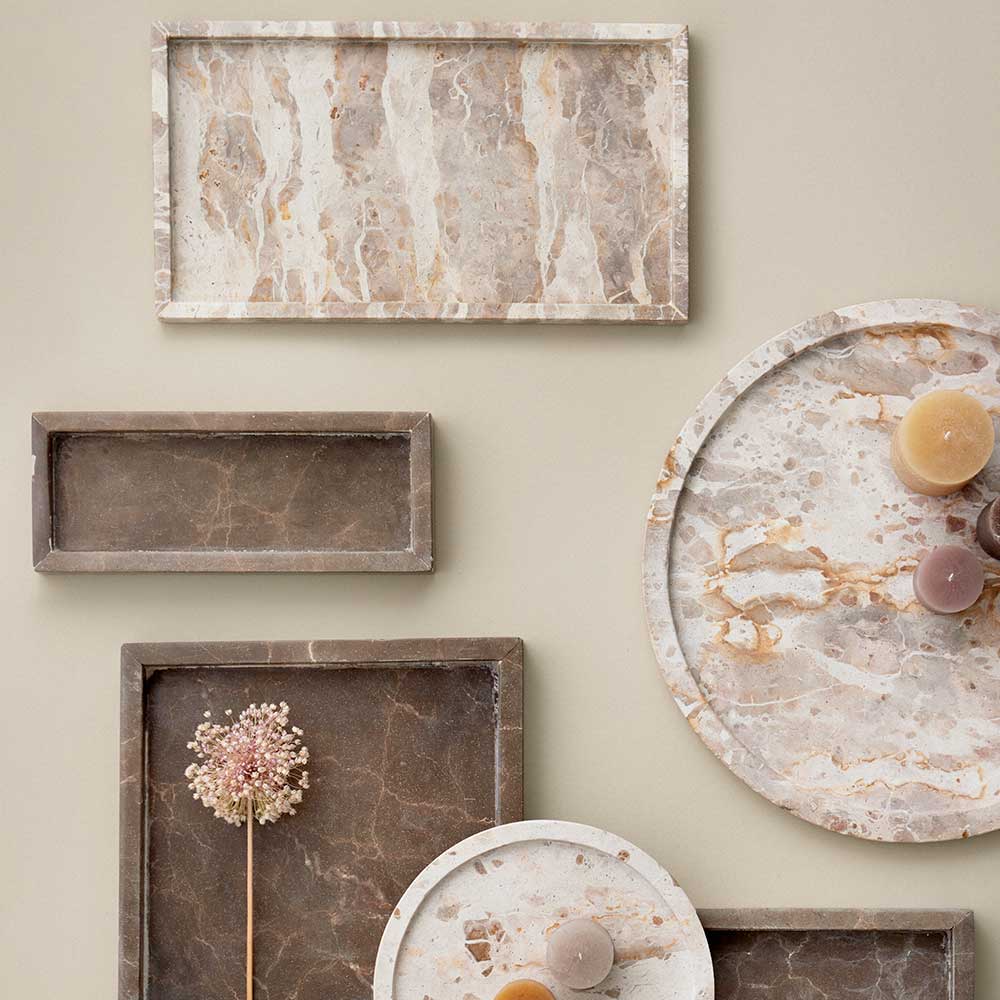 Jilly Marble Tray Toffee Brown - Lille